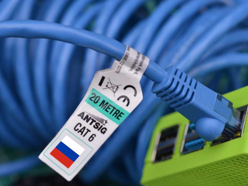 Cable de red para internet en Rusia